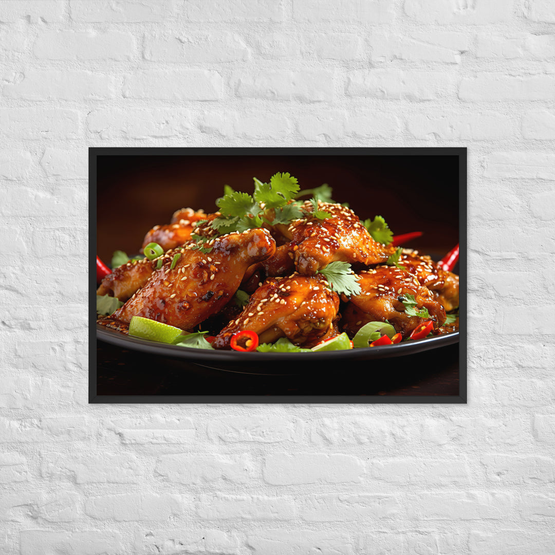 Thai Chili Wings Framed poster 🤤 from Yumify.AI