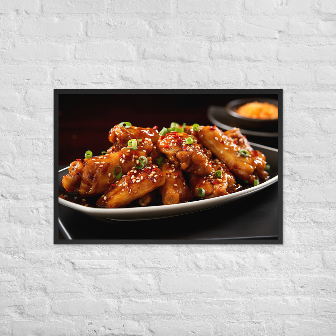 Teriyaki Wings Framed poster 🤤 from Yumify.AI