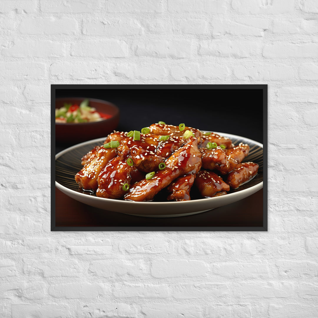 Teriyaki Wings Framed poster 🤤 from Yumify.AI