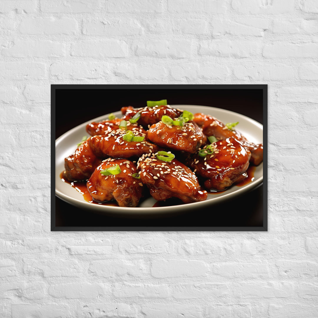 Teriyaki Wings Framed poster 🤤 from Yumify.AI