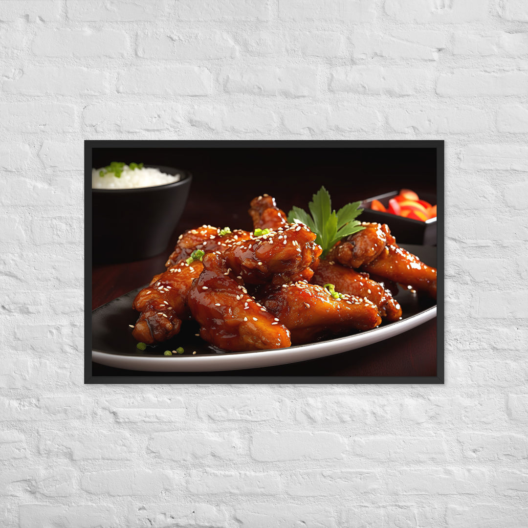 Teriyaki Wings Framed poster 🤤 from Yumify.AI