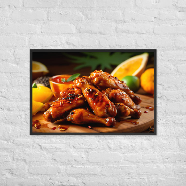 Mango Habanero Wings Framed poster 🤤 from Yumify.AI