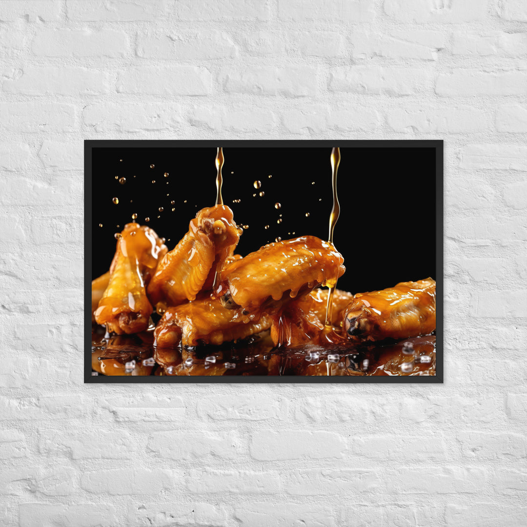 Honey Mustard Wings Framed poster 🤤 from Yumify.AI