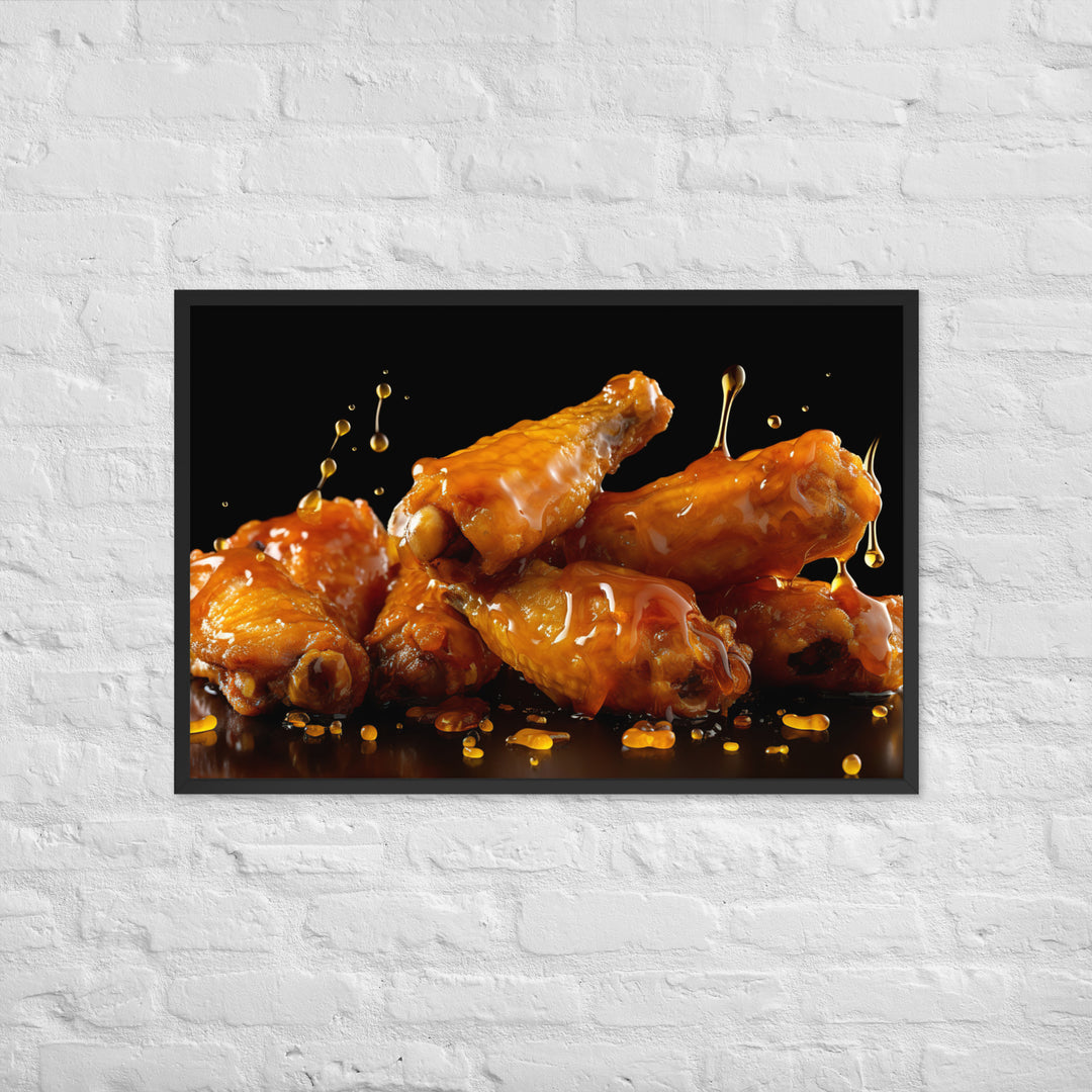 Honey Mustard Wings Framed poster 🤤 from Yumify.AI