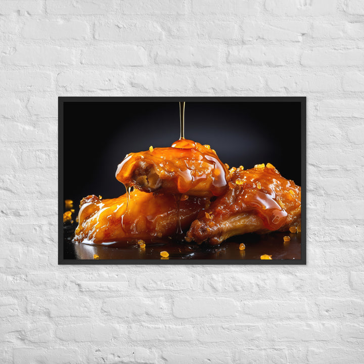 Honey Mustard Wings Framed poster 🤤 from Yumify.AI