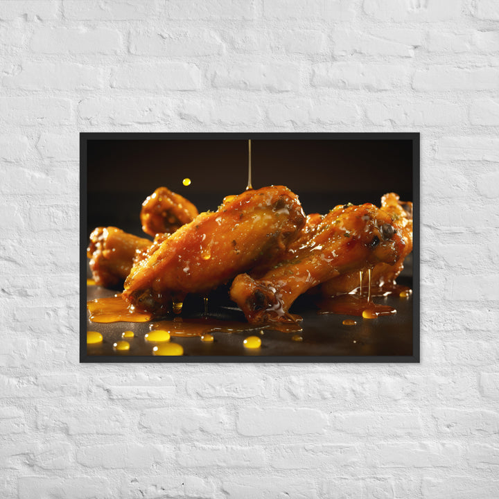 Honey Mustard Wings Framed poster 🤤 from Yumify.AI