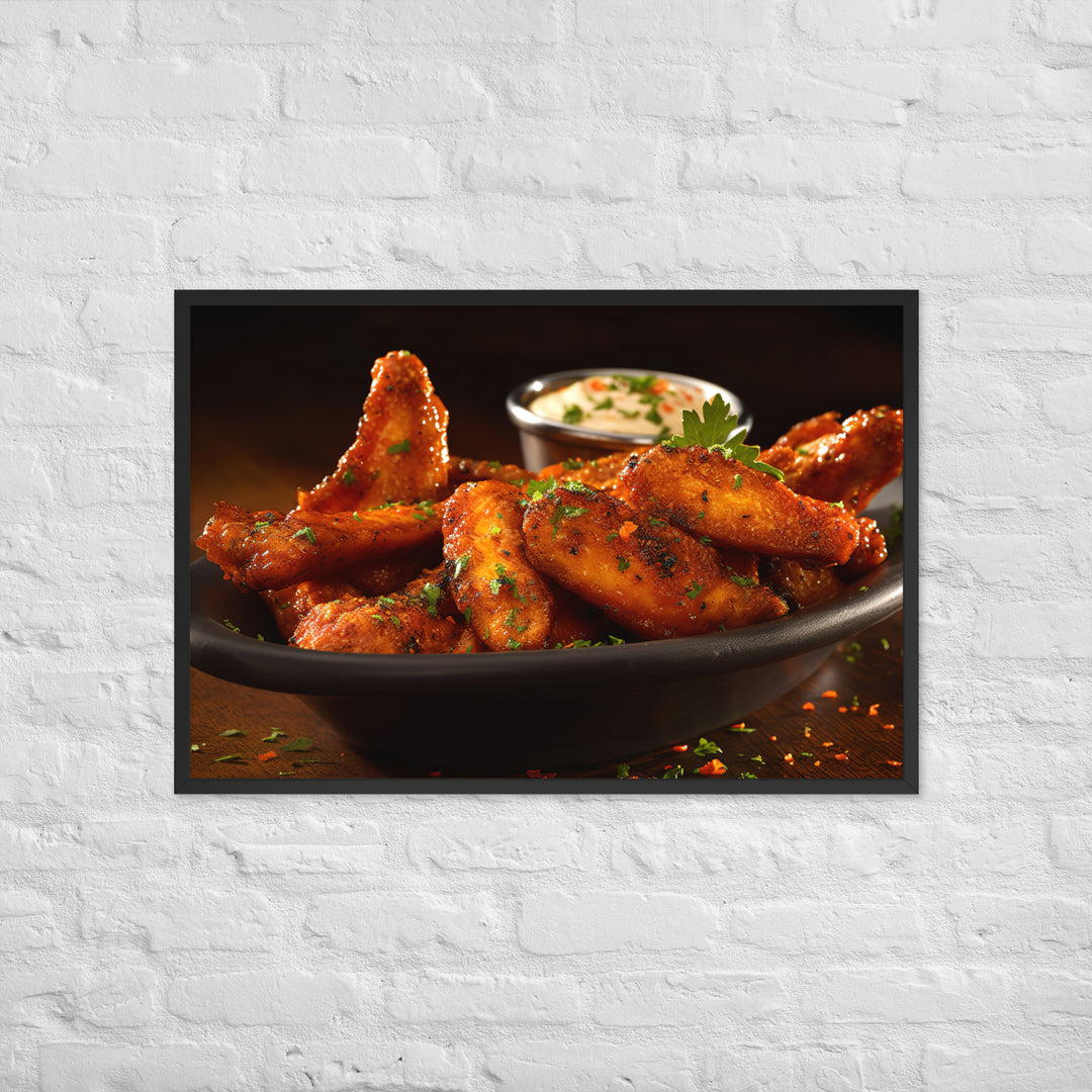 Cajun Wings Framed poster 🤤 from Yumify.AI