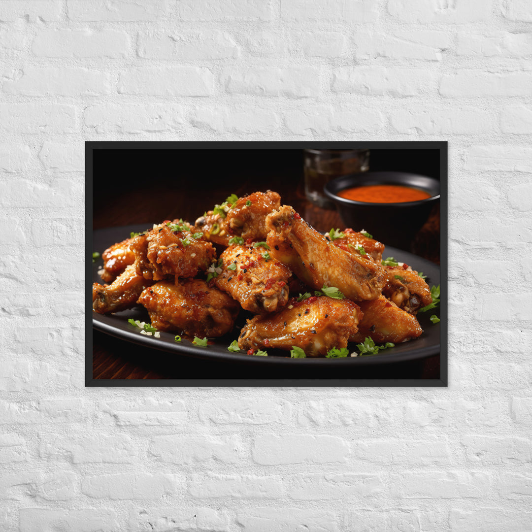 Cajun Wings Framed poster 🤤 from Yumify.AI