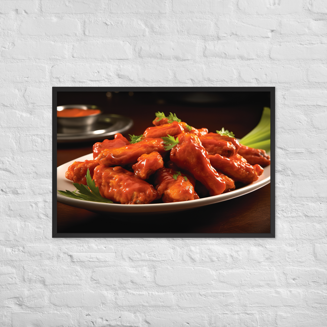 Buffalo Wings Framed poster 🤤 from Yumify.AI