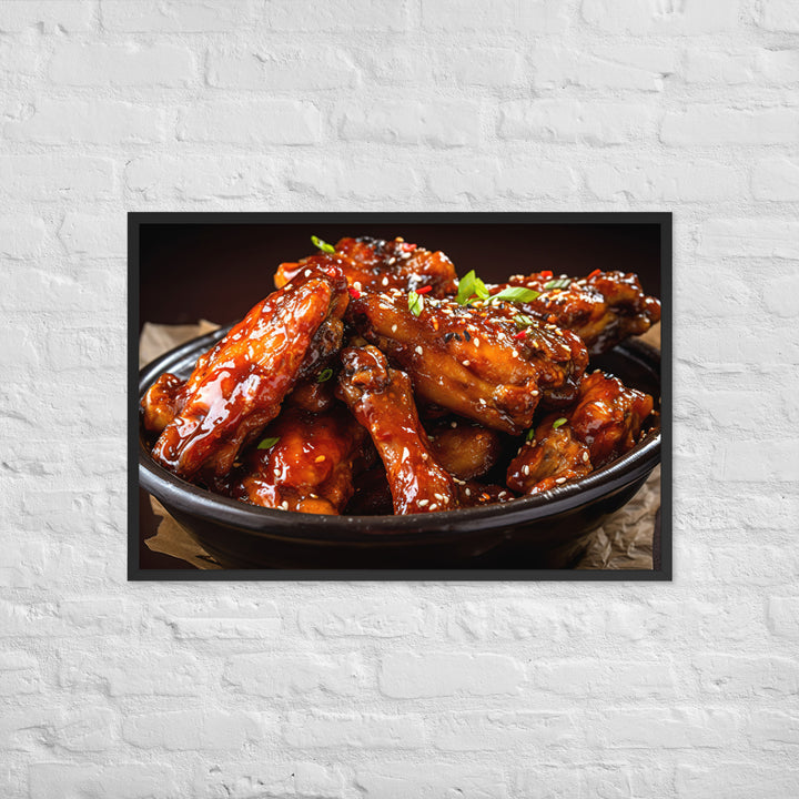 BBQ Wings Framed poster 🤤 from Yumify.AI