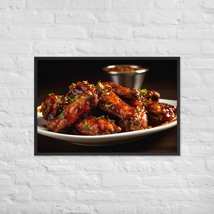 BBQ Wings Framed poster 🤤 from Yumify.AI