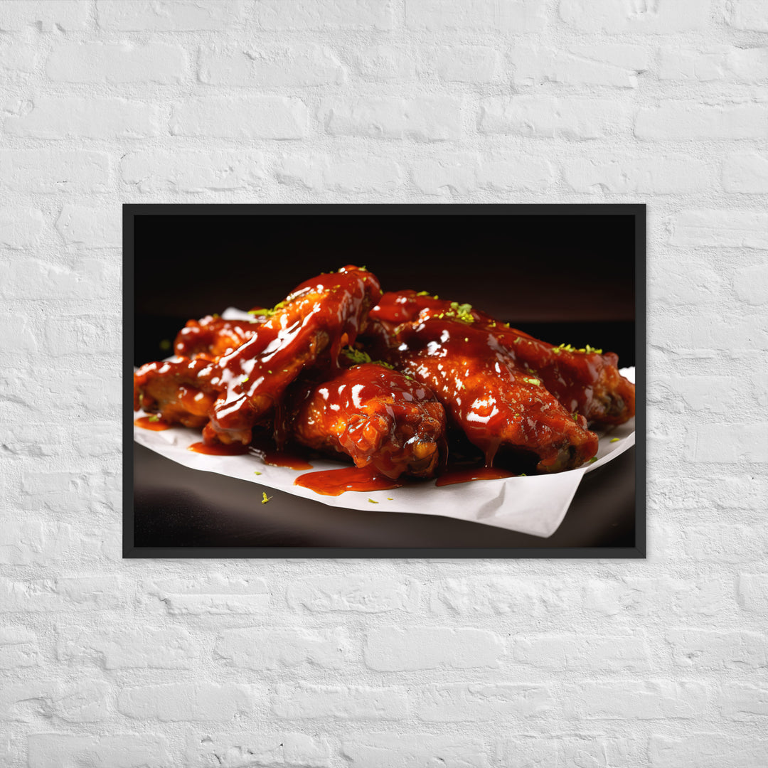 BBQ Wings Framed poster 🤤 from Yumify.AI