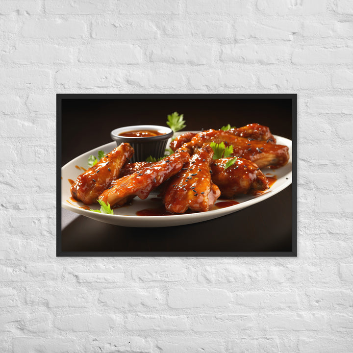 BBQ Wings Framed poster 🤤 from Yumify.AI