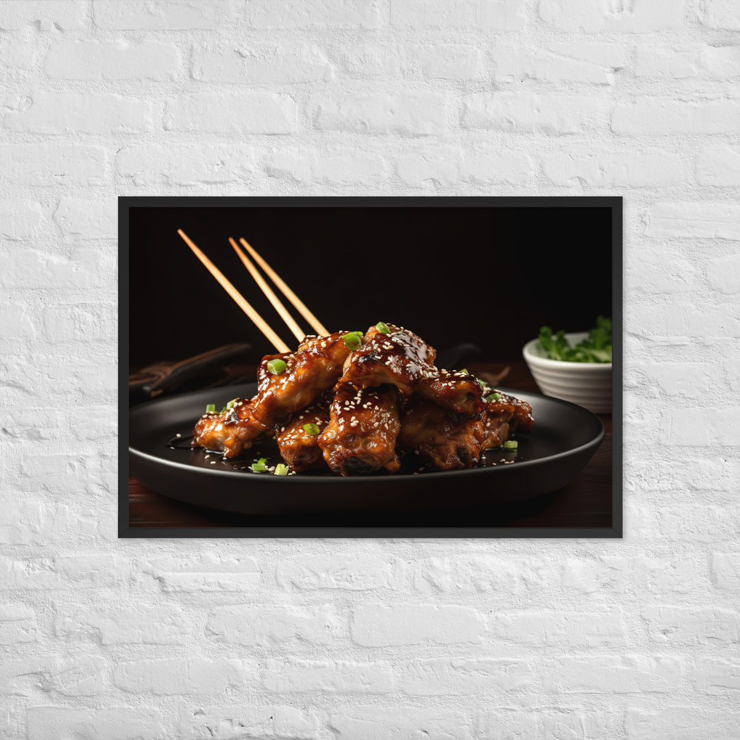 Teriyaki Wings Framed poster 🤤 from Yumify.AI