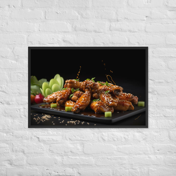 Teriyaki Wings Framed poster 🤤 from Yumify.AI