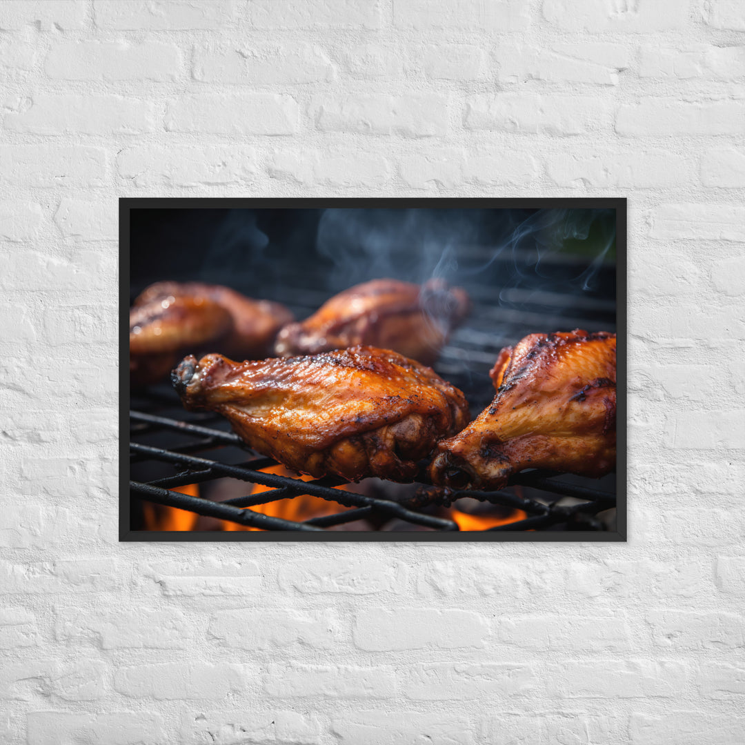 BBQ Wings Framed poster 🤤 from Yumify.AI