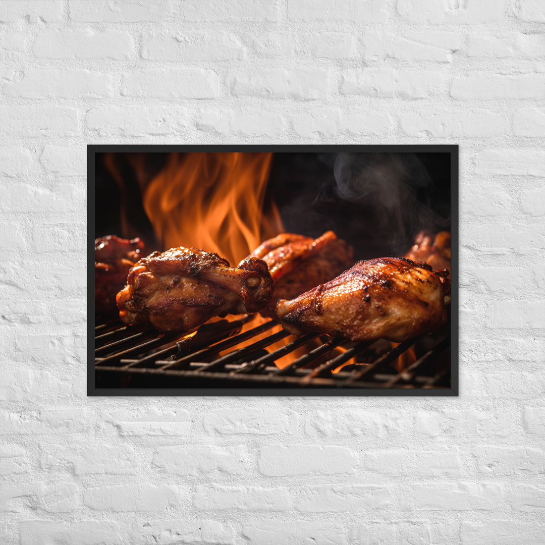 BBQ Wings Framed poster 🤤 from Yumify.AI