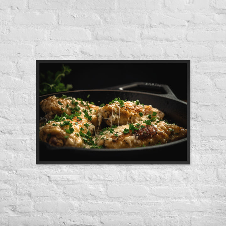 Garlic Parmesan Wings Framed poster 🤤 from Yumify.AI