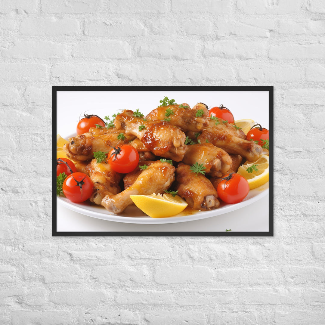 Honey Mustard Wings Framed poster 🤤 from Yumify.AI