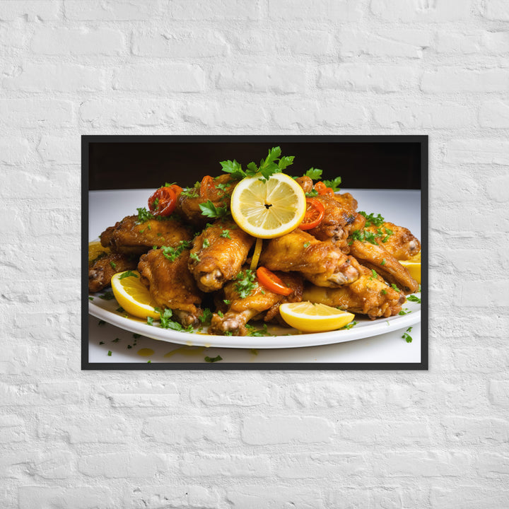 Honey Mustard Wings Framed poster 🤤 from Yumify.AI