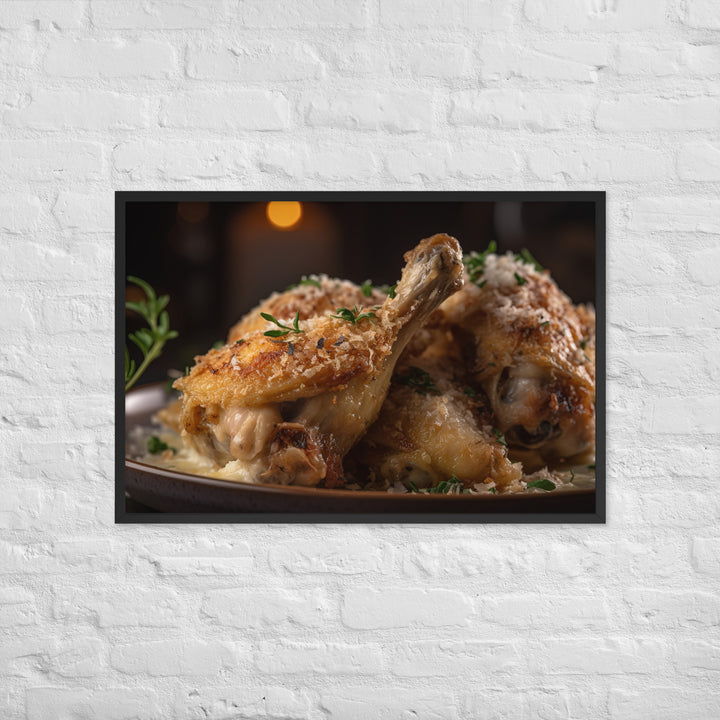 Garlic Parmesan Wings Framed poster 🤤 from Yumify.AI