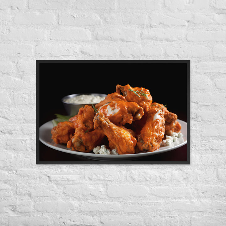 Buffalo Wings Framed poster 🤤 from Yumify.AI