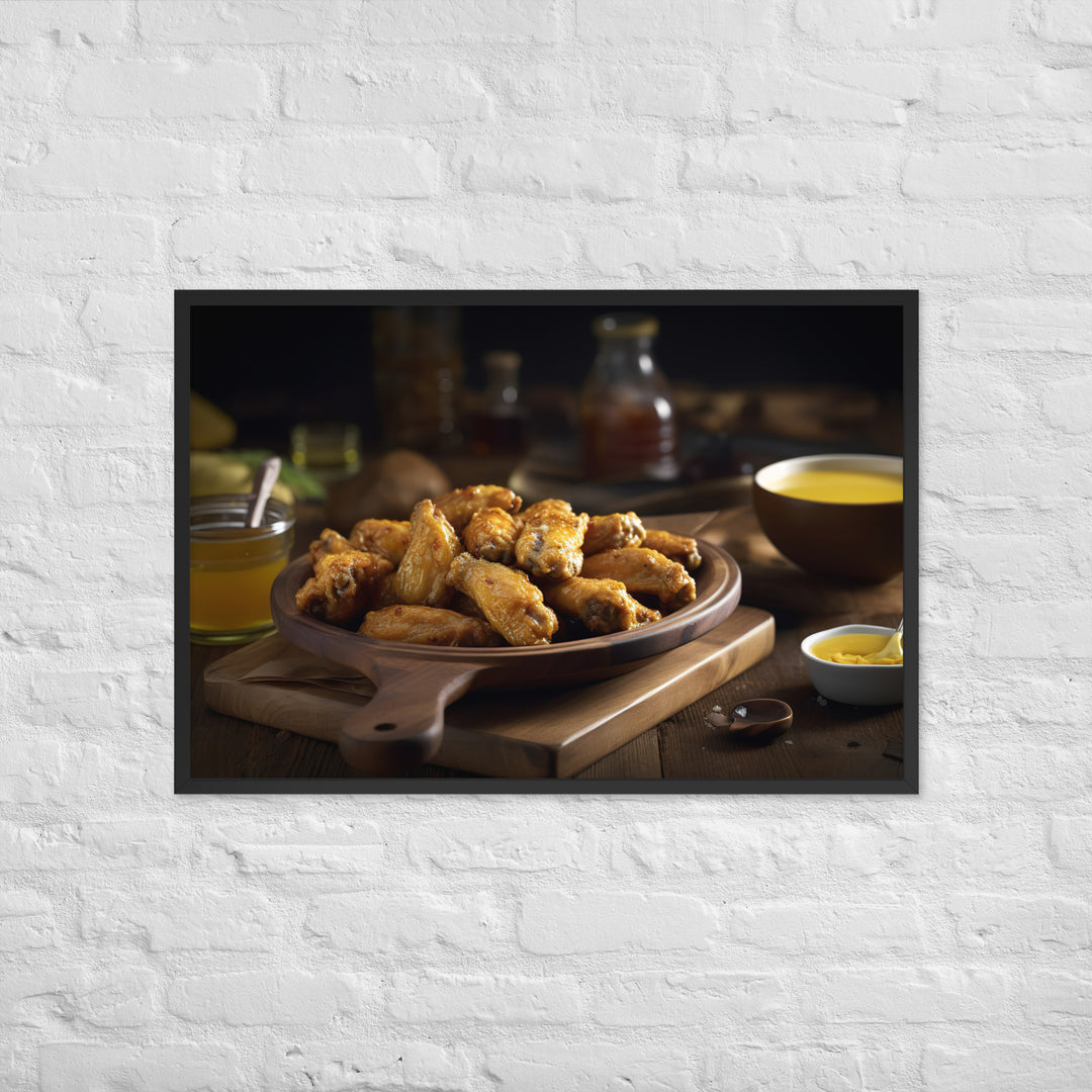 Honey Mustard Wings Framed poster 🤤 from Yumify.AI