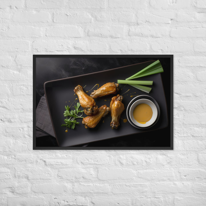 Honey Mustard Wings Framed poster 🤤 from Yumify.AI