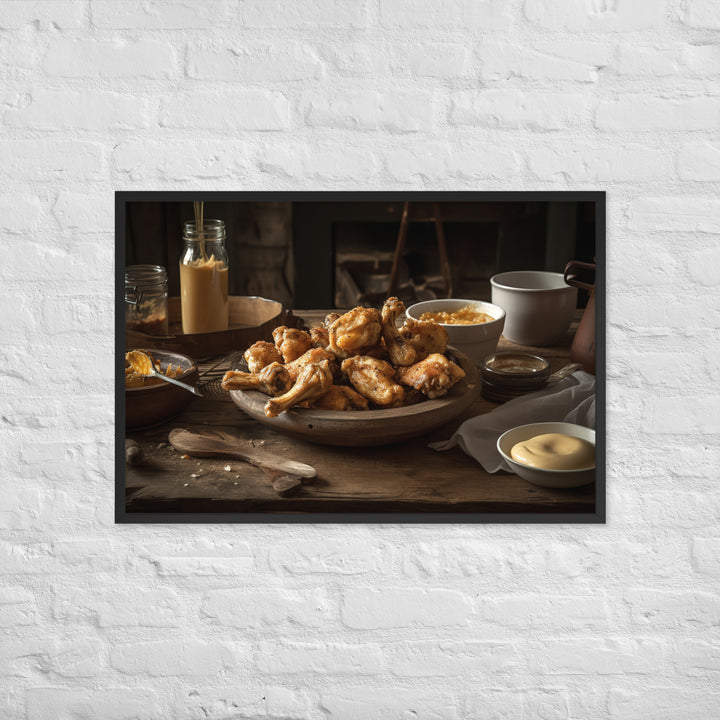 Honey Mustard Wings Framed poster 🤤 from Yumify.AI