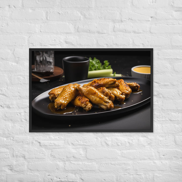 Honey Mustard Wings Framed poster 🤤 from Yumify.AI