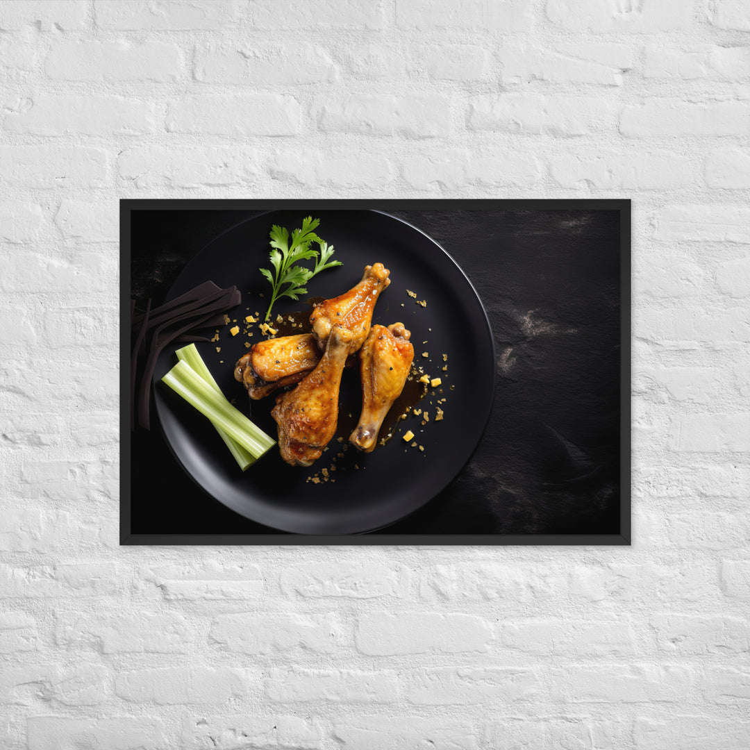 Honey Mustard Wings Framed poster 🤤 from Yumify.AI