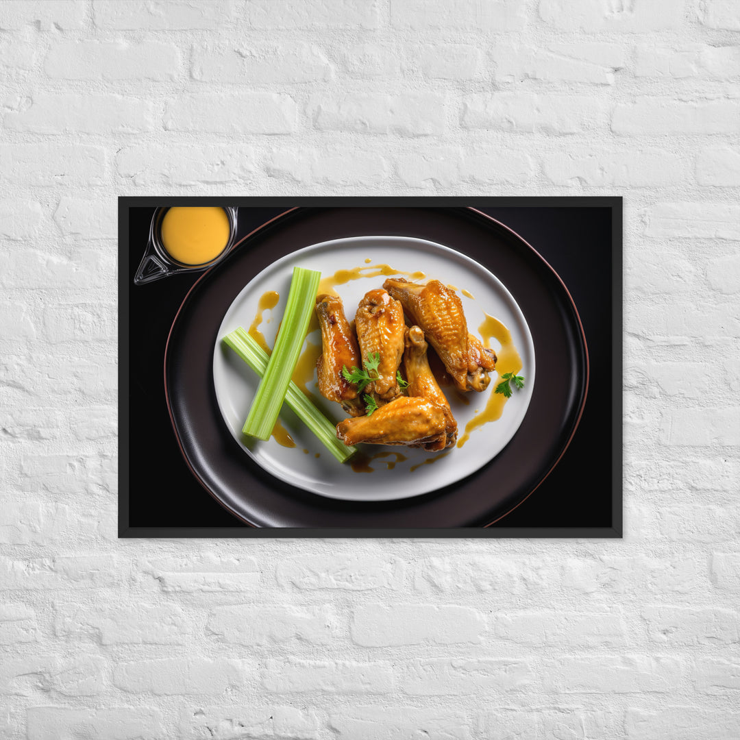 Honey Mustard Wings Framed poster 🤤 from Yumify.AI