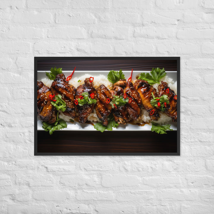 Teriyaki Wings Framed poster 🤤 from Yumify.AI