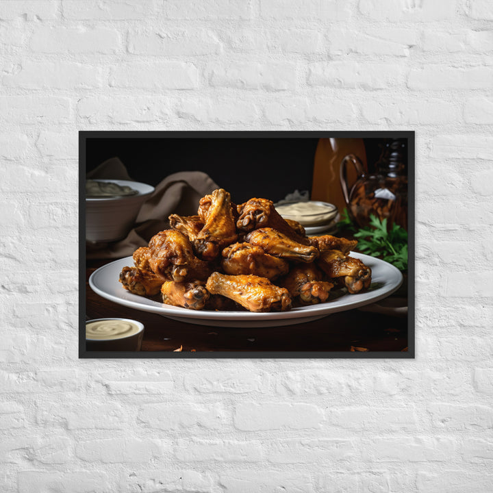 Garlic Parmesan Wings Framed poster 🤤 from Yumify.AI