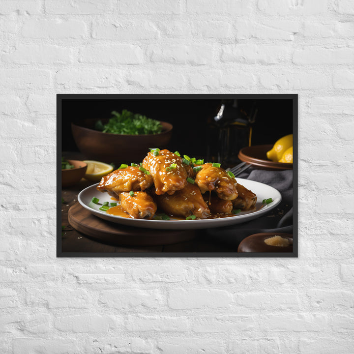 Honey Mustard Wings Framed poster 🤤 from Yumify.AI