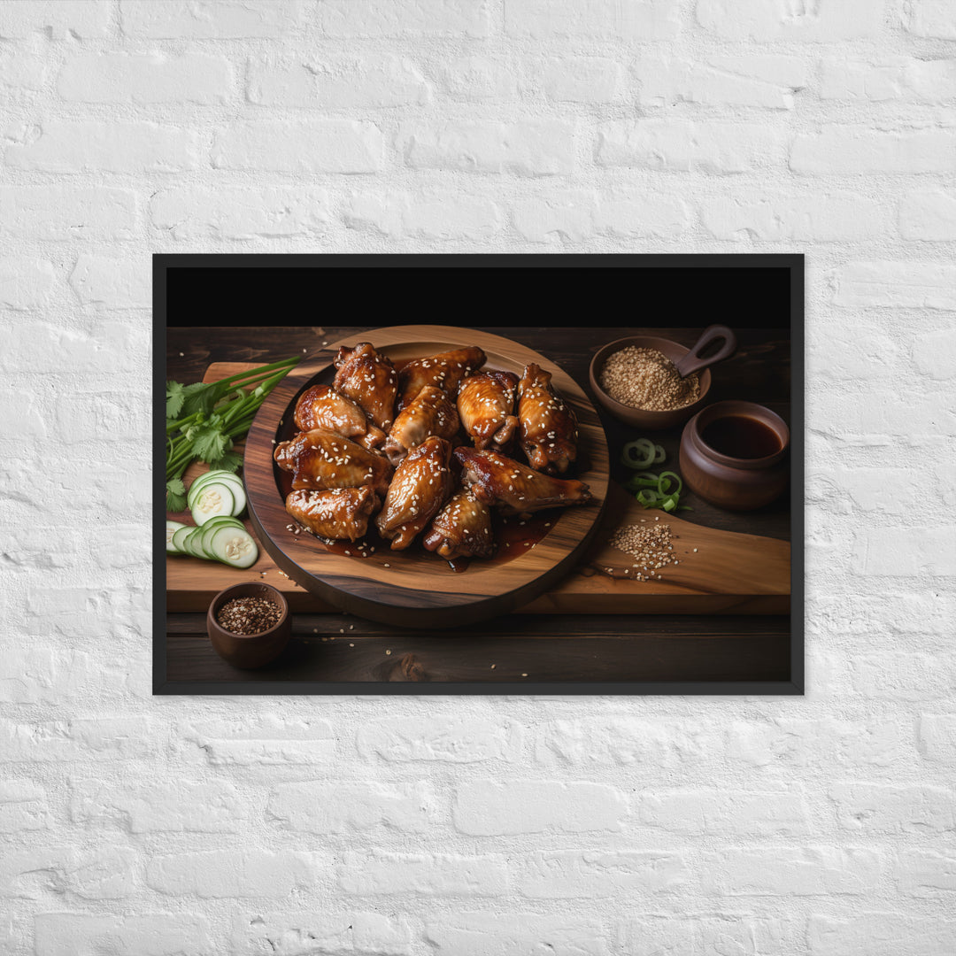 Teriyaki Wings Framed poster 🤤 from Yumify.AI