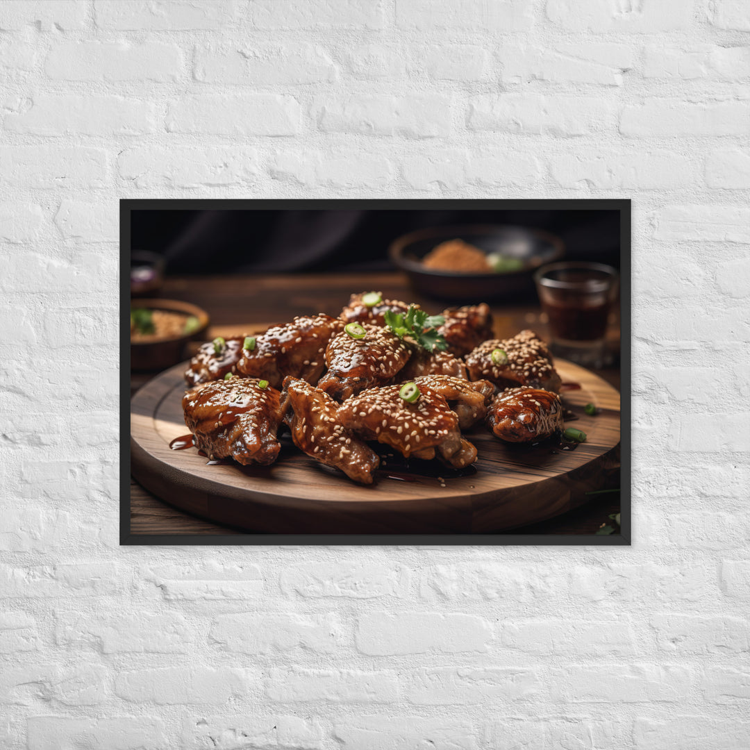 Teriyaki Wings Framed poster 🤤 from Yumify.AI