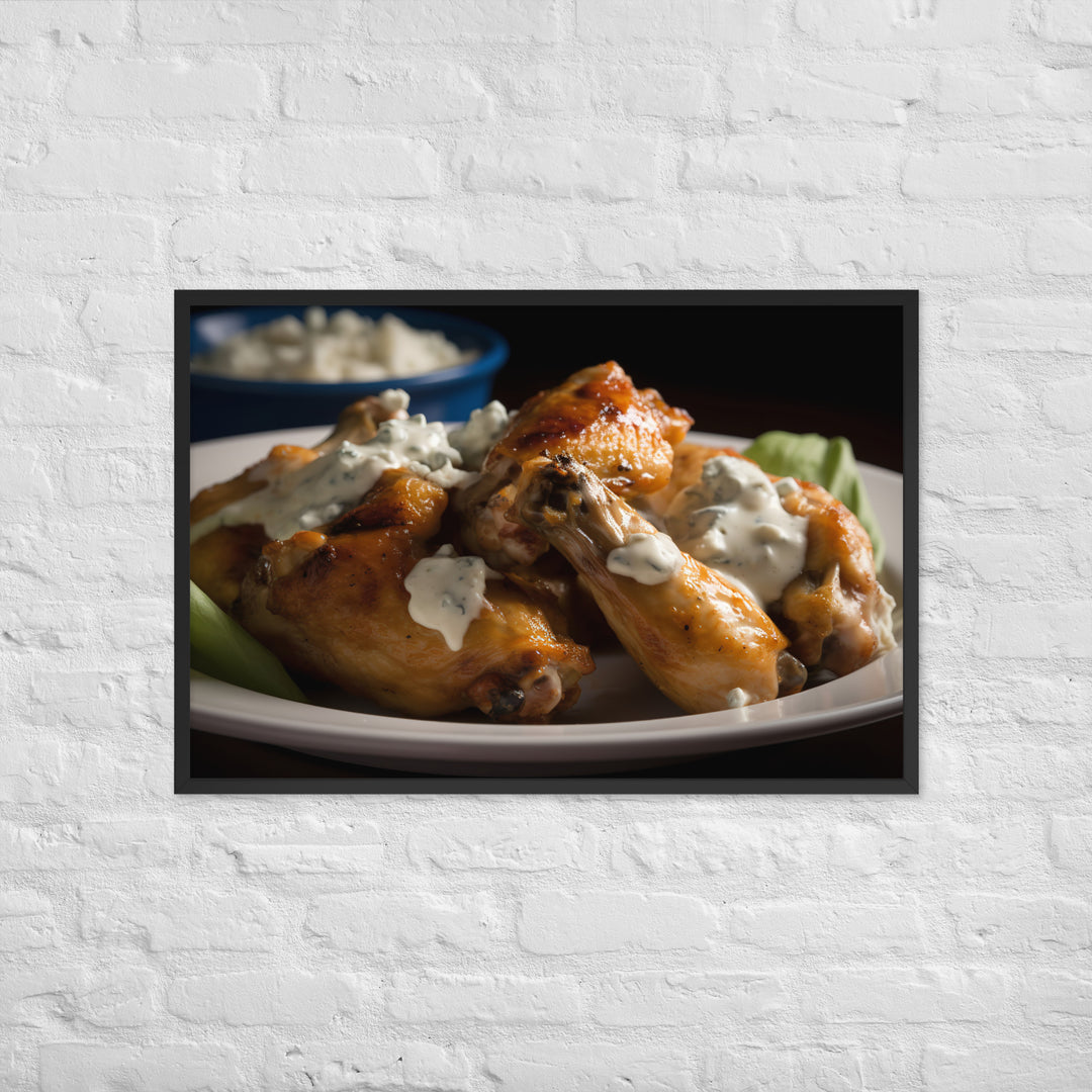 Garlic Parmesan Wings Framed poster 🤤 from Yumify.AI