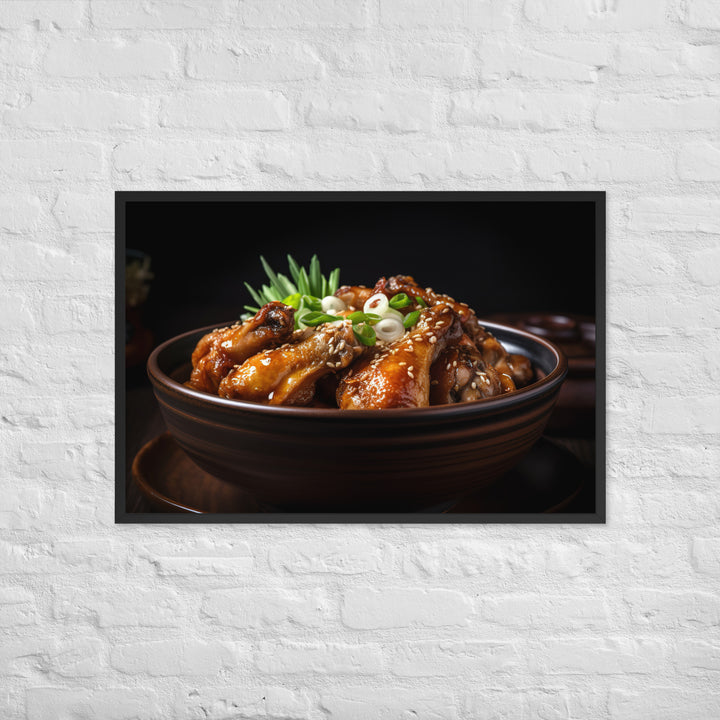 Teriyaki Wings Framed poster 🤤 from Yumify.AI