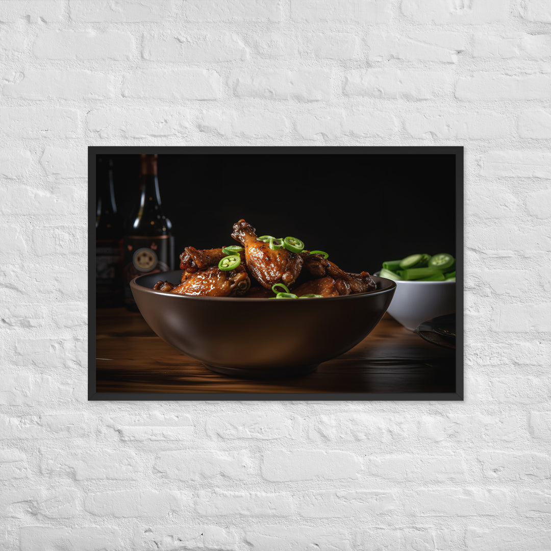 Teriyaki Wings Framed poster 🤤 from Yumify.AI