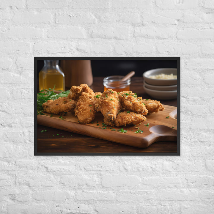 Garlic Parmesan Wings Framed poster 🤤 from Yumify.AI