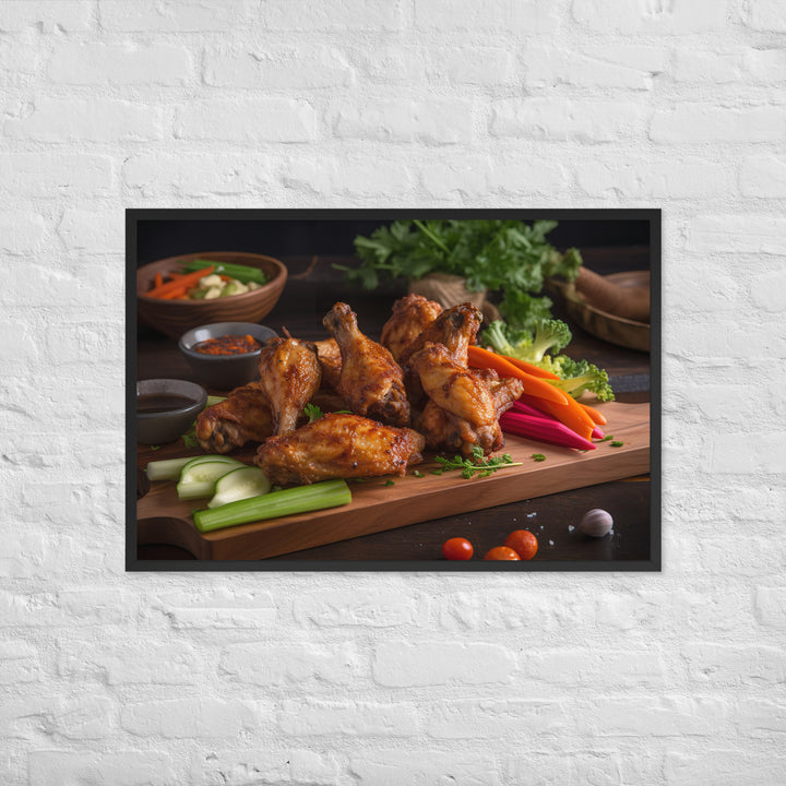 BBQ Wings Framed poster 🤤 from Yumify.AI