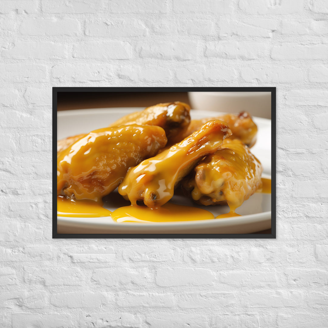 Honey Mustard Wings Framed poster 🤤 from Yumify.AI