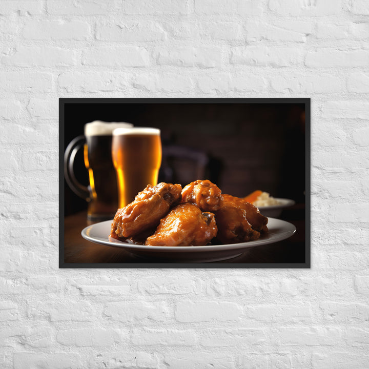 Buffalo Wings Framed poster 🤤 from Yumify.AI