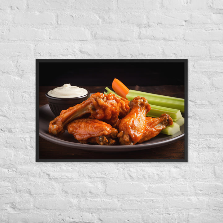 Buffalo Wings Framed poster 🤤 from Yumify.AI