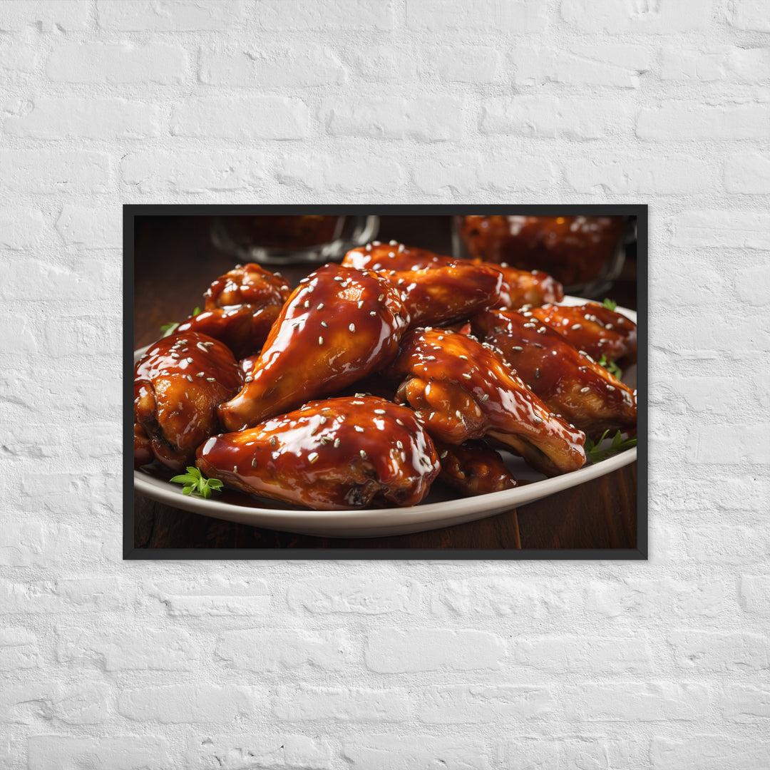 BBQ Wings Framed poster 🤤 from Yumify.AI