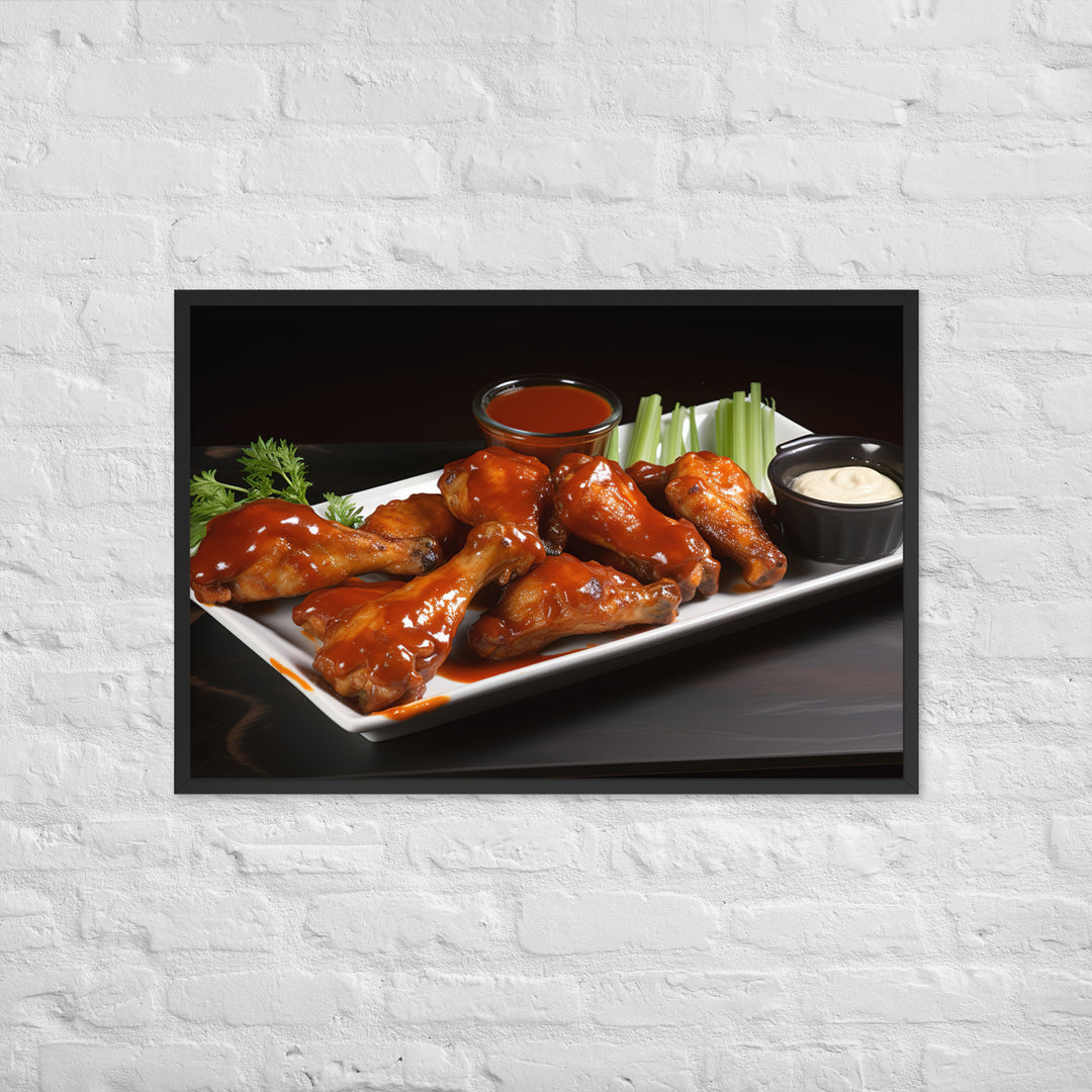 BBQ Wings Framed poster 🤤 from Yumify.AI