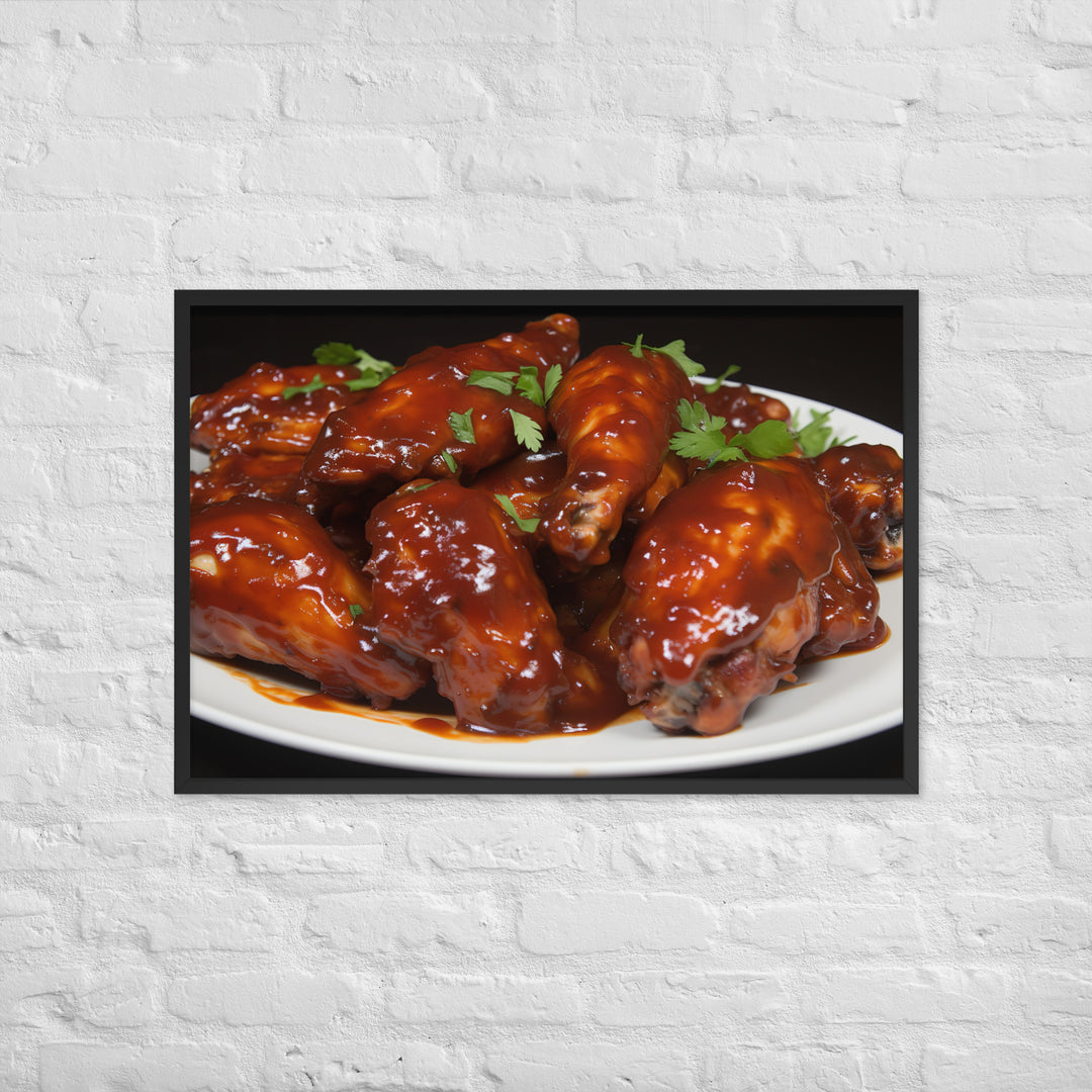 BBQ Wings Framed poster 🤤 from Yumify.AI