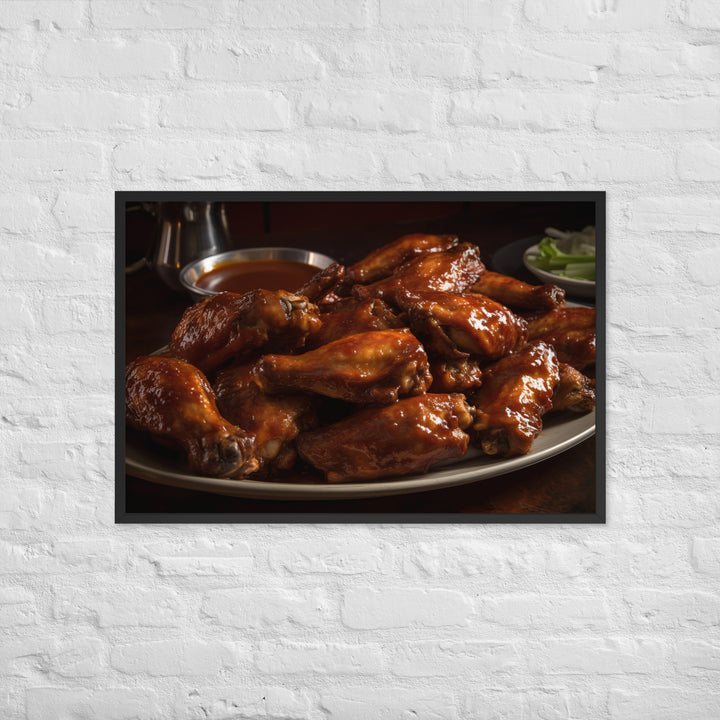 BBQ Wings Framed poster 🤤 from Yumify.AI