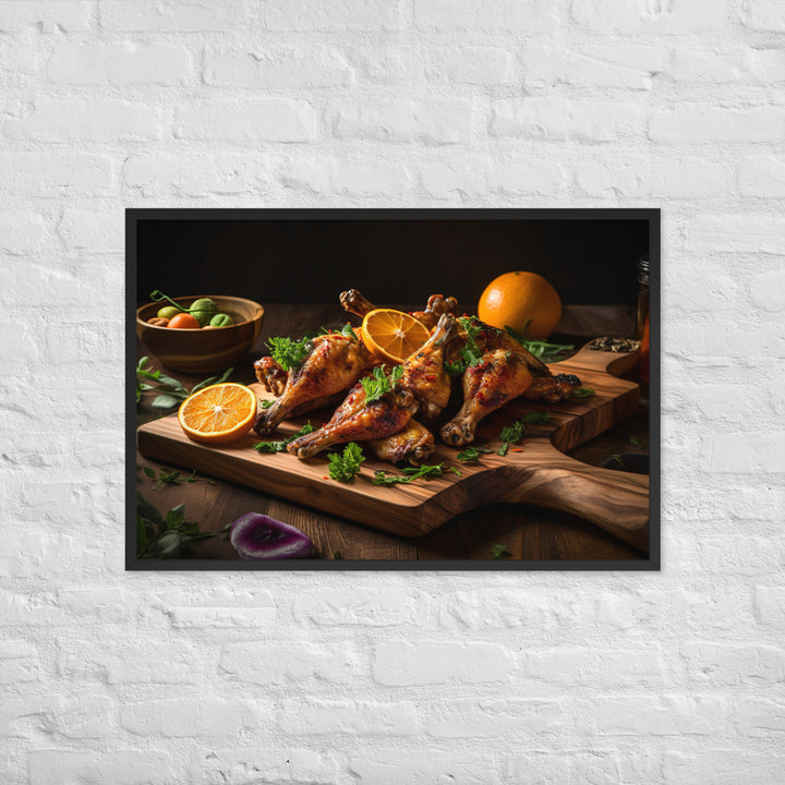 BBQ Wings Framed poster 🤤 from Yumify.AI